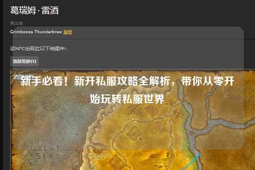 新手必看！新开私服攻略全解析，带你从零开始玩转私服世界